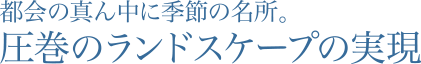 都会の真ん中に季節の名所。圧巻のランドスケープの実現