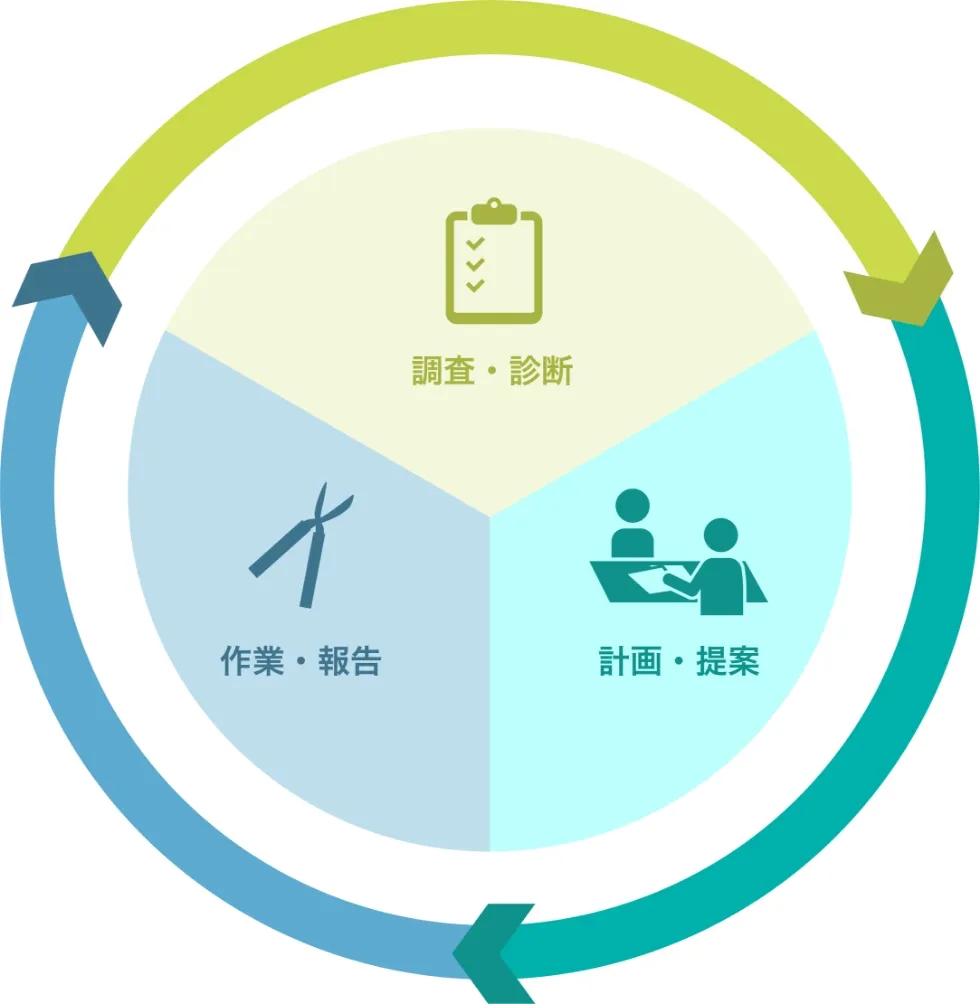 植栽管理の流れ